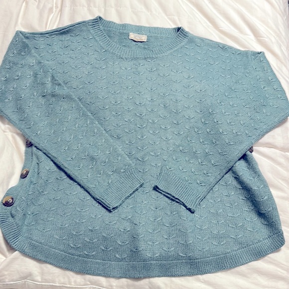 Fat Face Sweaters Fat Face Uk Green Crew Neck Sweater With Buttons